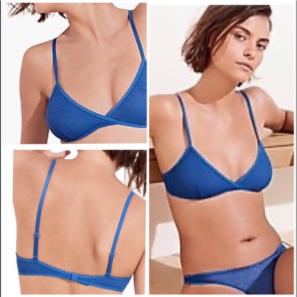 ☀️NWT J. Crew Blue Point D'Esprit French Bralette - Picture 7 of 9